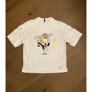 H&M Divided Looney Tunes Tokyo Mesh Jersey Tweety Sylvester White Small